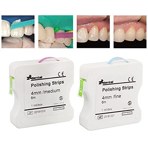 [Australia - AusPower] - Dental Polishing Strips | Abrasive Finishing 4mm x 6M for Interproximal Teeth Cleaning Care | Whitening, Deep Sanding and Grinding (Pink) Pink 