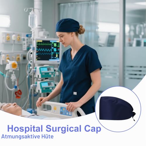 Surgical Hood Set for Men and Women - Doctor Costume Accessories, Suitable for Medical Work, Costume Games & Clean Environments, Surgeon Hood Accessories) (Blue)