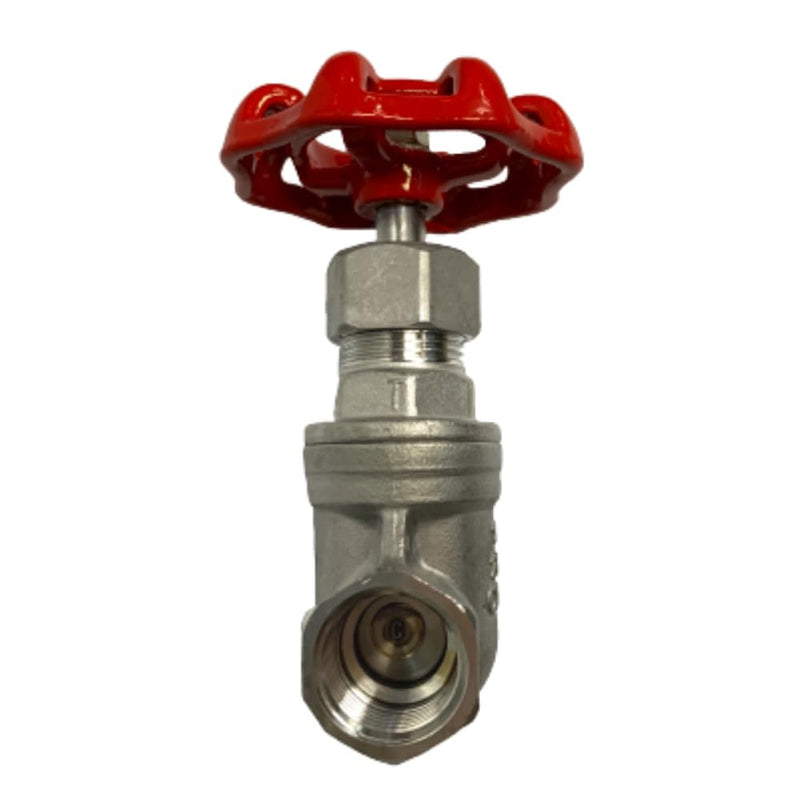 AF Hydro Stainless Steel SS316 Gate Valve, 3/4"NPT, Female Threaded Gate Valve, up to 200 PSI, Solid Taper Wedge Valve for General Water, Oil, and Gas 3/4" NPT