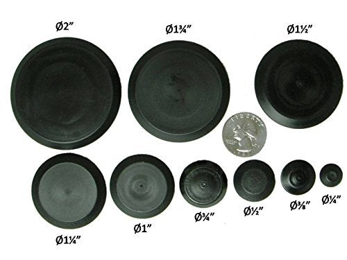 [Australia - AusPower] - 50 Piece Flush Mount Black Hole Plug Assortment for Auto Body and Sheet Metal (CapLugs)Top Secret PDR 