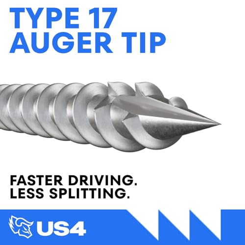 US4 #10 x 3-1/8-inch stainless steel cedar flat head self-tapping screws with T25 star drive, 100 pack