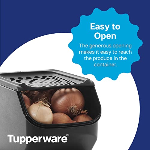 Tupperware Brand Onion & Garlic Smart Container - Keep Contents Firm & Fresh - Store Up to 6lbs - Dishwasher Safe