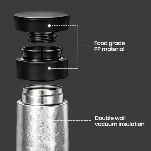 Keith 12.8oz Titanium Vacuum Insulated Water Bottle, Leakproof Tea Bottle