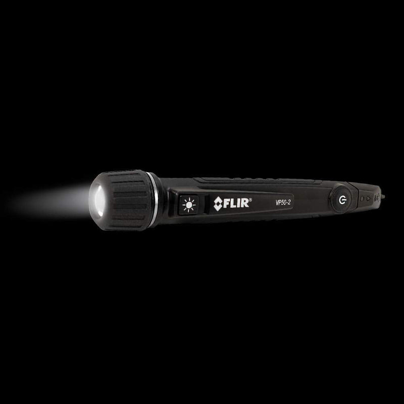 [Australia - AusPower] - FLIR VP50-2 CAT IV Non-Contact Voltage Detector, Featuring Light, Vibration, and Beeper Feedback Alarms and a Powerful LED Flashlight 