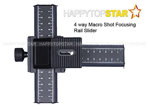 4-Way Macro Focusing Focus Rail Slider Close-Up Shooting Compatible with All Digital SLR Camera DC with Standard 1/4" -Inch Screw Hole