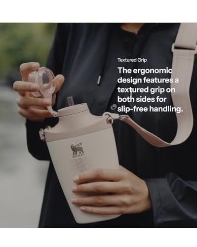 Stanley Cross Bottle | 23 oz Travel Bottle with Jacquard Strap | Leakproof Tritan Lid with Removable Straw | Insulated Stainless Steel Canteen | BPA-Free | Lilac Purple