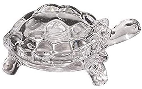 Chinese Fengshui Vastu Original Clear Crystal Turtle for Peace & Prosperity Lucky Gift of Better Health
