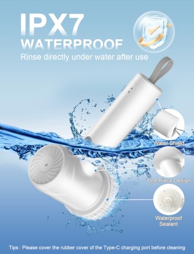 IKERY Handheld Electric Cleaning Brush with 5 Heads