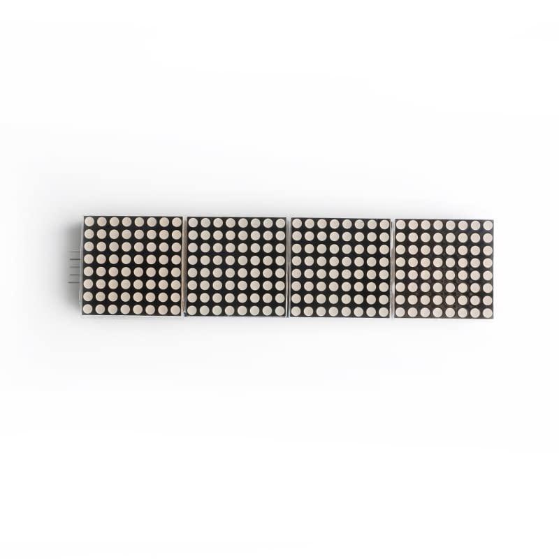 [Australia - AusPower] - 3Pcs MAX7219 Dot Matrix Module 4 in 1 Integrated Display Module 4 Dot Matrix Display Module SCM Control Drive Module Driver LED Module Electronic Components 5V 4*1 