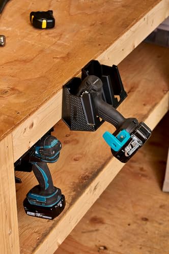 CADDY black 2-pack universal wall mount drill holder and power tool organizer for cordless drills