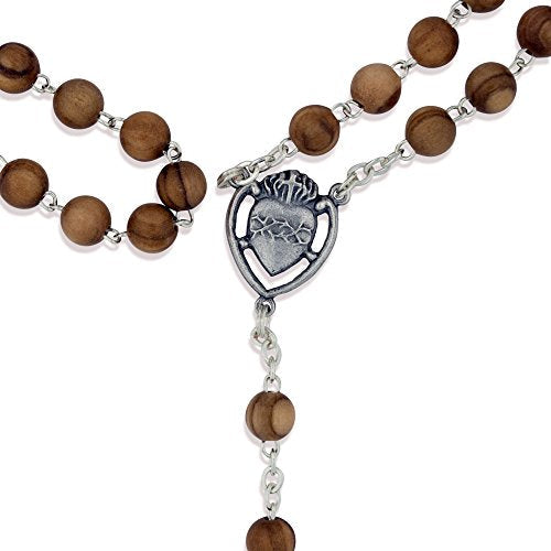 Venerare Sacred Heart of Jesus Olive Wood Rosary