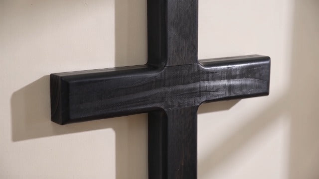 BESPORTBLE 2pcs Wooden Cross Wall Decor for Home, Weddings, Parties, Christian Religious Meditation, Spiritual Wall Cross for Churches and Prayer Rooms, Black 2
