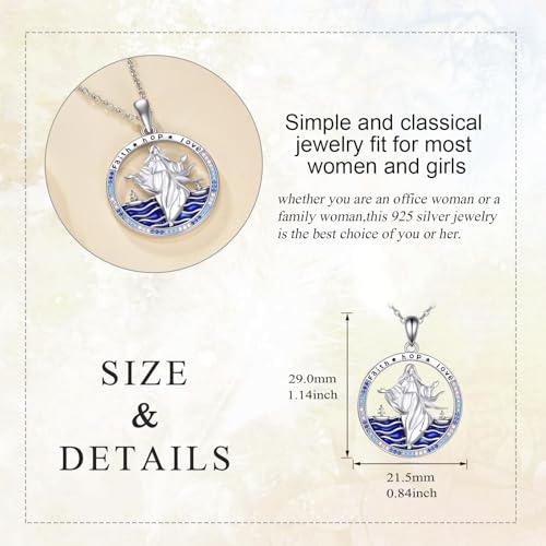 YAFEINI Maria Stella Maris Patron Saint Catholic Necklace Virgin Mary Necklace
