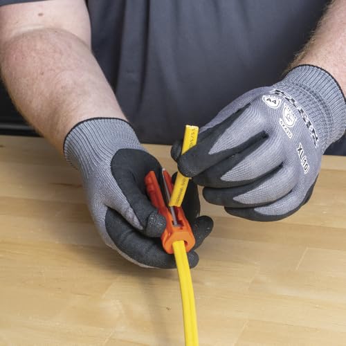 Klein Tools L1412 5-in-1 magnetic wire strippers for 12-14 AWG NM cable, with cable ripper and wire looping hole, 2-pack