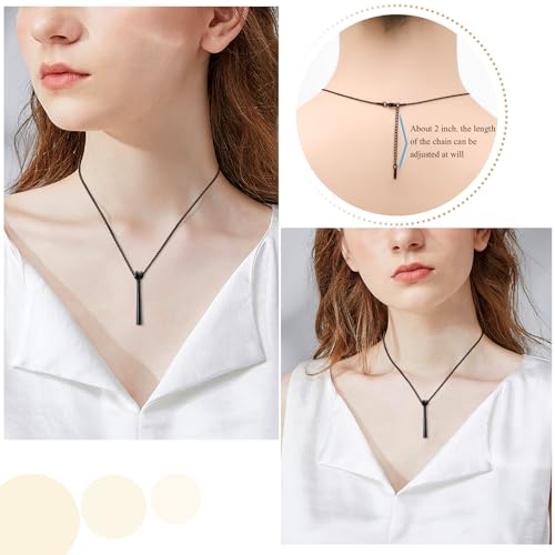 Oinsi Urn Necklace for Ashes Sport Keepsake Jewelry for Women Men Baseball Bat Cremation Urn Necklace Memorial Pendant with Filling Kits Black