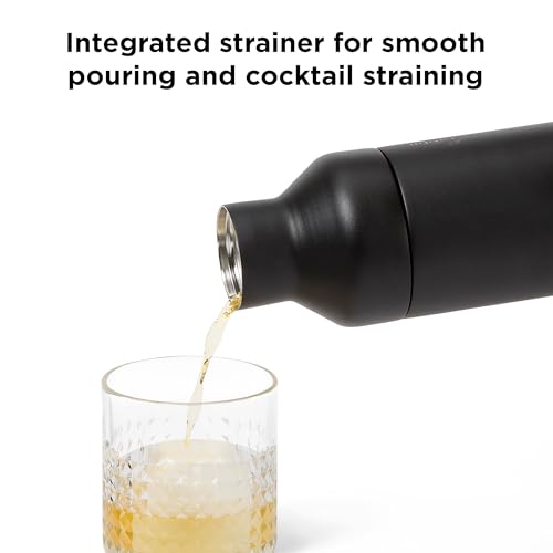 Rabbit Insulated Wine Bottle and Cocktail Shaker – 750mL Stainless Steel, Double-Walled Vacuum-Sealed, Leak-Proof, Portable Beverage Container with Strainer, Holds Full Wine Bottle or Batch Cocktails