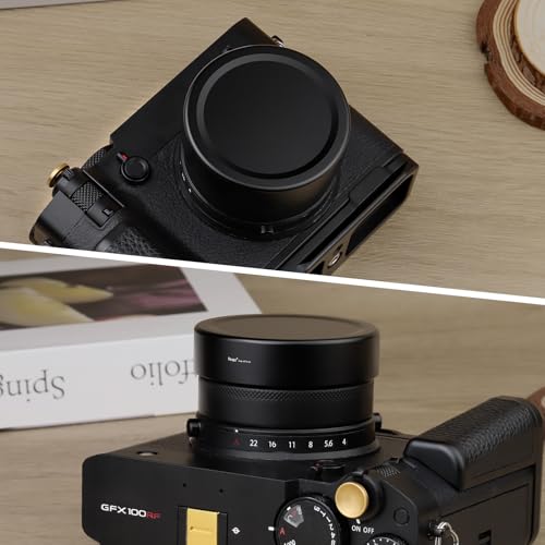 Haoge Metal Front Lens Cap Cover for Fujifilm GFX100RF Camera Accessories Black Cap-GFX-B