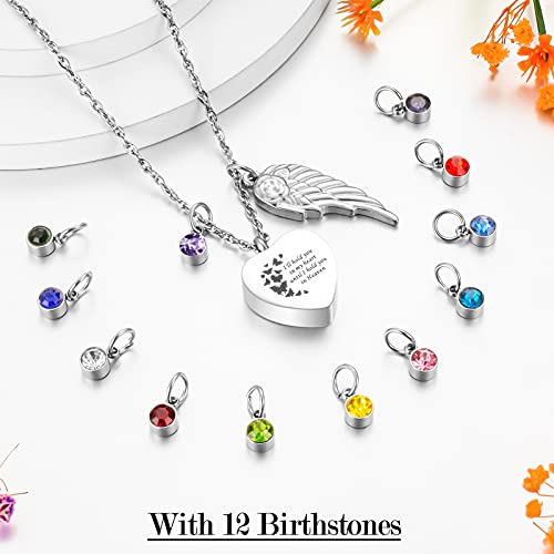 XIUDA Cremation Urn Necklace for Ashes Memorial Cremation Jewelry