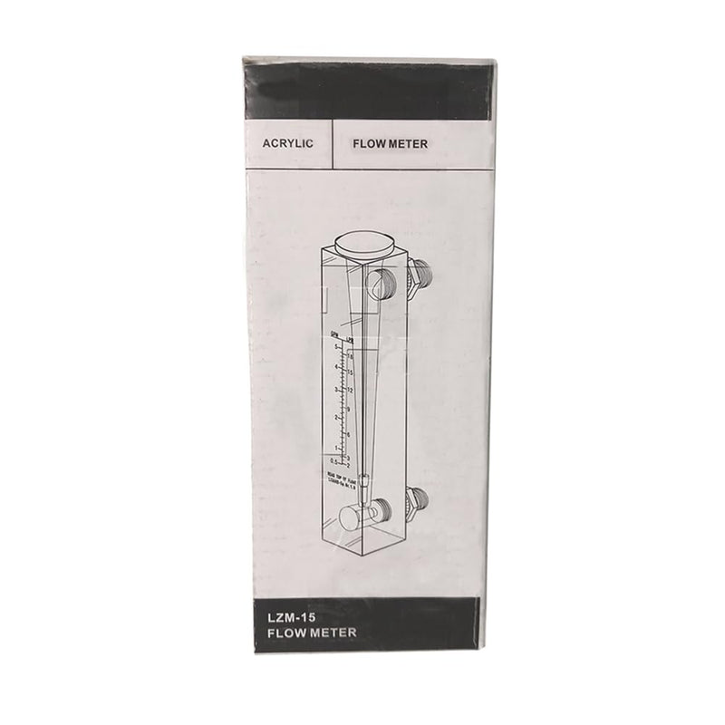 [Australia - AusPower] - CNBTR Panel-Mount Water Flowmeter, Flow Range: 0.05 to 0.5GPM / 0.2 to 2LPM, Liquids Flowmeter with Acrylic Plastic Rectangular Body, Overall Height 170mm 0.05~0.5GPM 