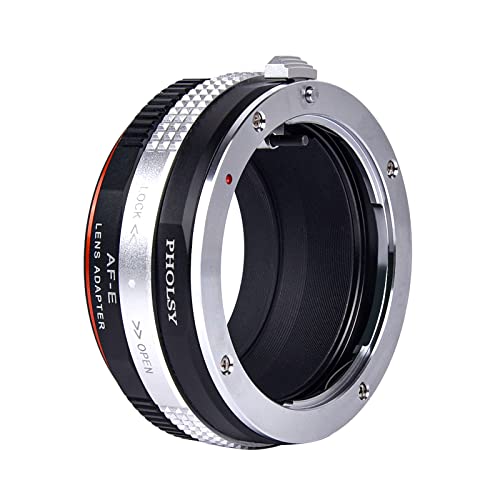 PHOLSY Lens Adapter Compatible with Sony A Minolta AF Lens to Sony E Camera Sony A / Minolta AF to Sony E