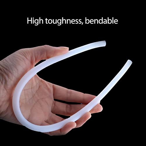 TEN-HIGH Teflon Tube 4.35mm ID x 6.35mm OD for 3D Printer, 1/4 inch Outer Diameter PTFE Teflon Tubing 2M(Length: 6.56ft) 4.35mm x 6.35mm
