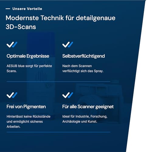 AESUB blue - State of the art disappearing 3D Scanning Spray 400 ml