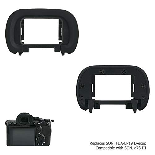 2 Pack Soft Silicon Camera Eyepiece Eyecup for Sony A7M5 A7 V A7 VI A9 III A7R V A7R6 A7R5 A7 IV A7M4 A7S III A1 A7V ILCE-1 A7SIII A7S3 Camera, Replace Sony FDA-EP19 Rubber Eyecup