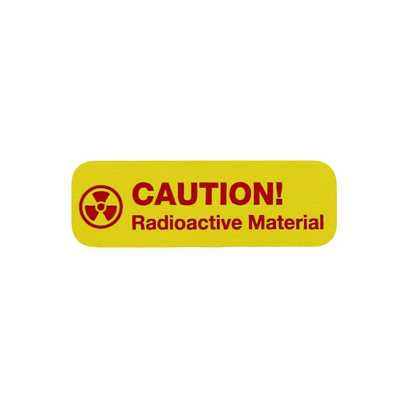 Caution Radioactive Material Medical Healthcare Labels, 0.5 x 1.5 Inch Rectangle, 500 Total per Roll