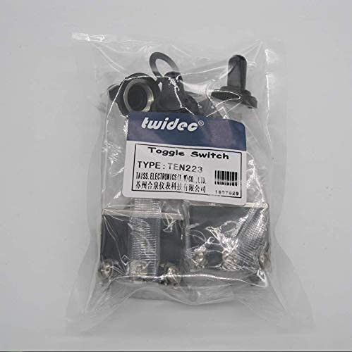[Australia - AusPower] - Twidec/3Pcs Heavy Duty Rocker Momentary Toggle Switch 16A 250V AC DPDT 3 Position 6 Pin (ON)-Off-(ON) Switch with Metal Bat Waterproof Boot Cap Cover Ten-223-B223 Momentary 6 Pin (ON)-OFF-(ON) 