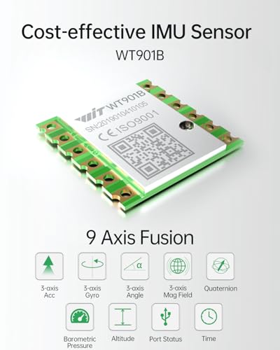 [10-Axis IMU Module] WT901B Tilt Sensor, 3-axis Accelerometer+Gyroscope+Magnetometer+Inclinometer+Barometer+Altitude, MPU9250 9-axis Acceleration Sensor