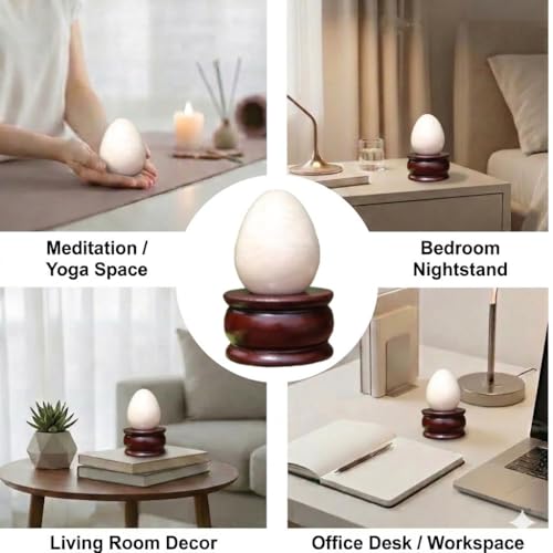 Jet Moonstone Egg 2 Inch | Natural Healing Crystal Egg for Fertility, Balance & Calm | Reiki, Meditation, Vastu & Home Decor | Handcrafted Polished Gemstone Collectible