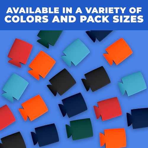 100 Ct of Kan-Tastic Can Cooler & Holder – Black – Soft, Flexible Foam Keeps Beer, Soda, Water Cool & Fresh – Great for Custom Designs for DIY Projects, Events, Company Promotions 100 Count