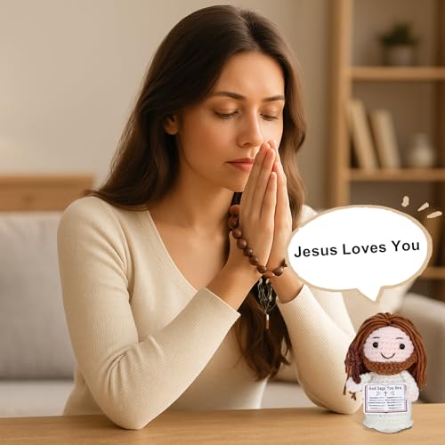 Jesus Crochet Doll Baptism Christian Gifts for Women Men Senior 2027 Gift