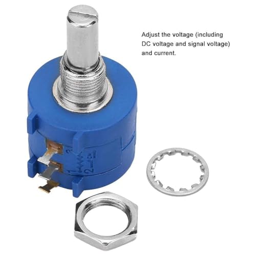 Rotary Potentiometer Knob, 500 Ohm Linear Variable Resistance Rotary Switch, 2 W Wire-Wound Precision Button Potentiometer, with Rotary Control, for Industrial Control Devices