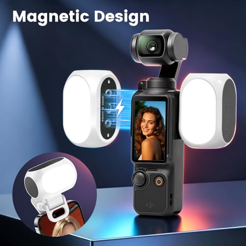 2 Pack Magnetic Selfie Fill Light Compatible for DJI Osmo Pocket 3