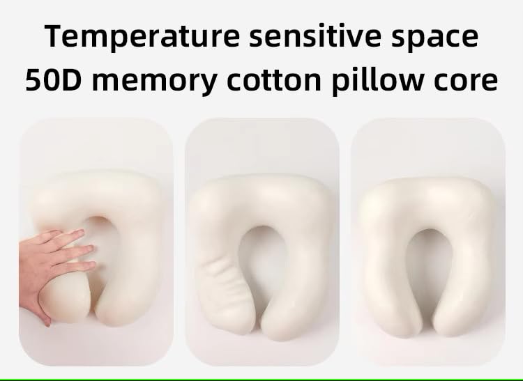 Memory Foam Travel Neck Pillow | Airplane & Cervical Support | Washable Cover