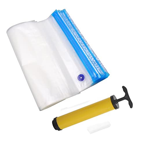 20Pcs 3D Printer Filament Resealable Bags, Vacuum Storage with Double Seal for Dry Filament, Compatible with 1.75mm, 2.85mm, 3mm Reels, Hand Pump Ziplock