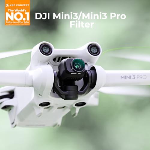 K&F Concept Mini 3/ Mini 3 Pro Variable ND Lens Filters Kit ND2-32+ND32-512(2 Pcs), Variable ND Filters 1-5 Stops + 5-9 Stops Compatible with DJI Mini 3/ Mini 3 Pro ND2-32 & ND32-512
