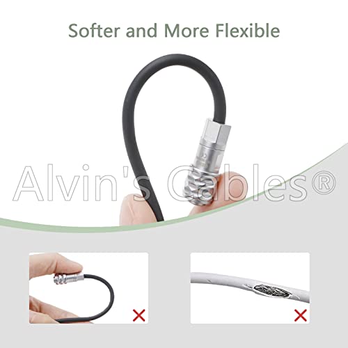 Alvin's Cables BMPCC 4K 6K Trigger Power Cable USB C Type-C PD to Weipu SF61B/S2 2 Pin Coiled Cable for Blackmagic Pocket Cinema Camera