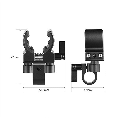 SmallRig Universal Shotgun Microphone Mount for 19-25mm Diameter with Elastic Silica Gel, Shockproof and Noise Absorption 1993B