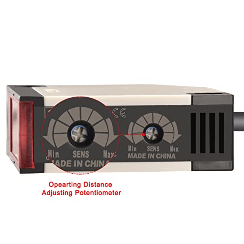 Heschen Photoelectric Switch E3JK-R4M2 AC 90-250V Feedback Reflection Type Detection Distance 4 m with Reflector Panel