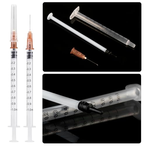 Pack of 30 Syringes 1 ml - Plastic Tube Disposable Syringes Small Dosing Syringes Liquid Syringes with Independent Seals
