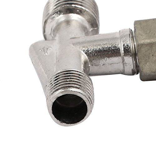 sourcingmap M/M 13mm to 10mm Male Thread Air Compressor Inline Manual Valve 2pcs