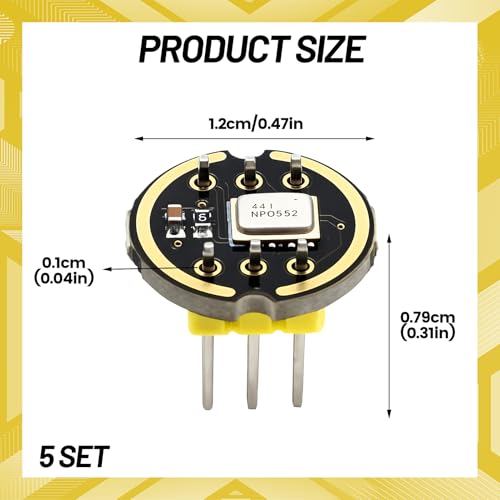 INMP441 MEMS Microphone Module Set of 5, High Precision Omnidirectional Recording, Low Energy Consumption for ESP32 Projects, Versatile Pack of 5 for Developers