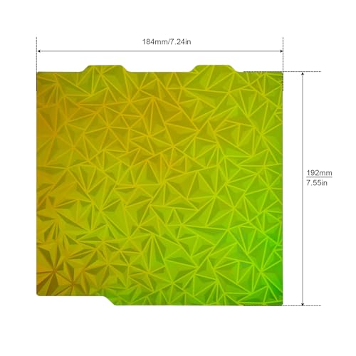 Double-Sided PEI+PEO Build Plate 184 x 184mm Fit for Bambu Lab A1 Mini 3D Printer,Spring Steel Flexible Platform Smooth Chameleon PEO+Textured PEI