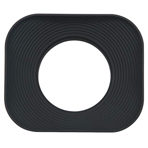 Haoge LH-B39T 39mm Square Metal Screw-in Lens Hood with Cap for Fujifilm Fujinon 60mm f/2.4 XF60mmF2.4 R Macro, Fuji 27mm f/2.8 XF27mmF2.8 Lens and Other Lens with 39mm Filter Thread Black