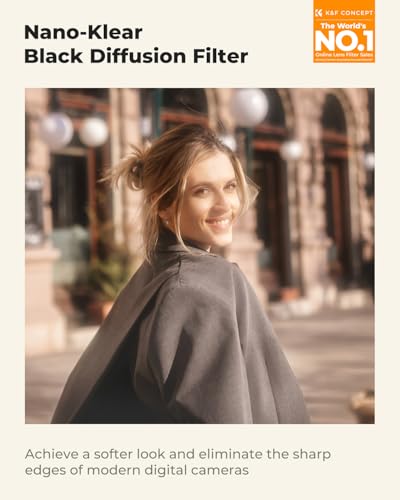 K&F CONCEPT 52mm Black Diffusion 1/2 Filter Mist Cinematic Effect Filter