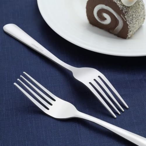 36-Piece Dinner Forks Set, Funnydin 7.1 Inches Stainless Steel Forks Silverware, Durable Table Forks Set, Use for Home, Kitchen and Restaurant - Mirror Polished, Dishwasher Safe Silver 7.1" - 36Pcs Dinner Forks