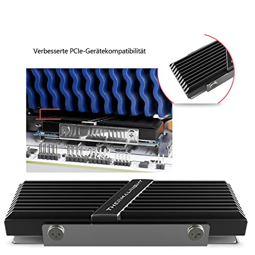 Thermalright M.2 2280 Type AB SSD Cooler for M.2 2280 SSD Cooling, Aluminum Heatsink Cooler M.2 2280 for Desktop M.2 SSD PC and Computer M.2 2280 AB