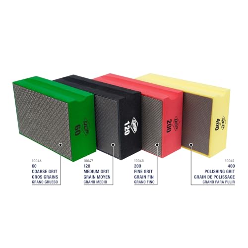 QEP 120 medium grit diamond sanding block in black finish